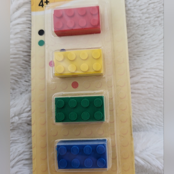 NWT! 4 Pack Lego Erasers! - Picture 3 of 3